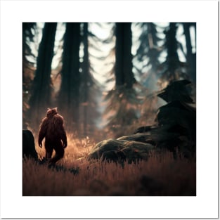 Sasquatch in Nature Posters and Art